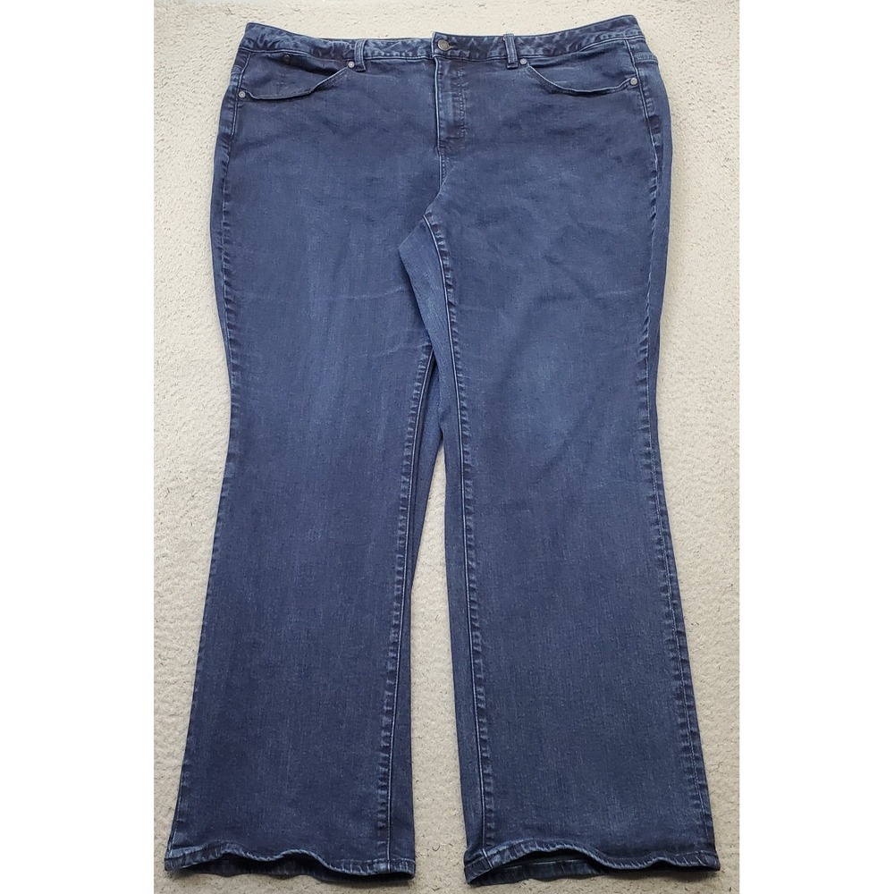 Talbots Heritage Bootcut Jeans Womens 22W Blue Denim 5-Pockets Streetwear